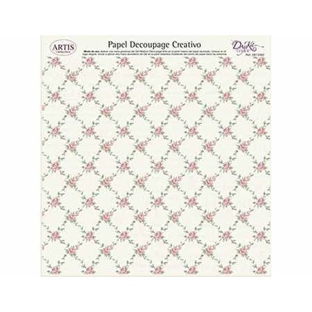 Papel decoupage. Fondo guirnalda de rosas | L'aura Bella