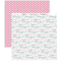 Papel Scrapbooking SCP-254 Fondo de texto y lunares" | L'aura Bella