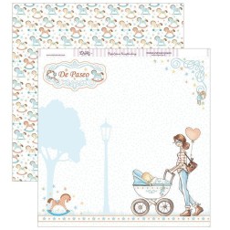 Papel Scrapbooking SCP-267 niño: de paseo | L'aura Bella