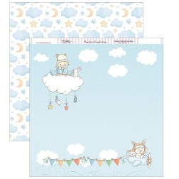 Papel Scrapbooking SCP-268 niño: bebé en nube | L'aura Bella