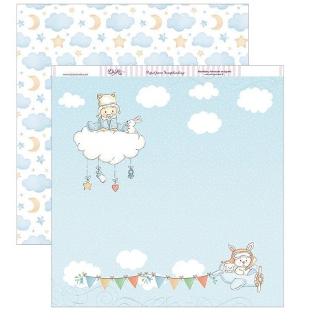 Papel Scrapbooking. SCP-268. Y por fin llegaste tú, mi niño: "bebé en nube"