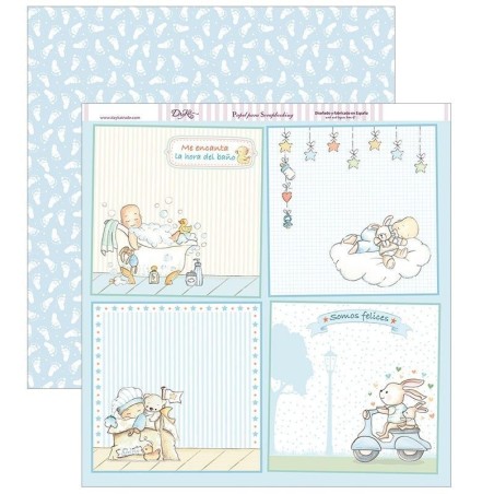 Papel Scrapbooking. SCP-269. Y por fin llegaste tú, mi niño: "me encanta la hora del baño"
