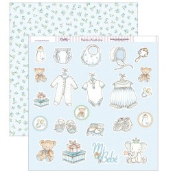 Papel Scrapbooking SCP-273 niño: canastilla bebé | L'aura Bella