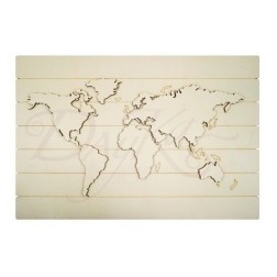 Mapamundi relieve. madera L'aura bella