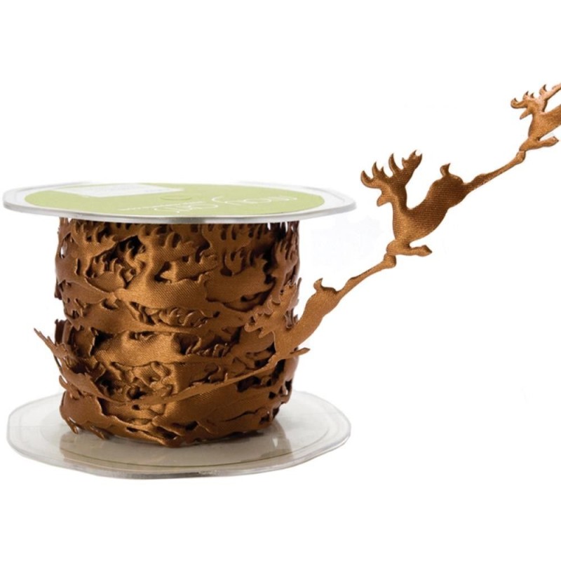 Cinta con forma de reno. Cinta troquelada. Lazo. | L'aura Bella