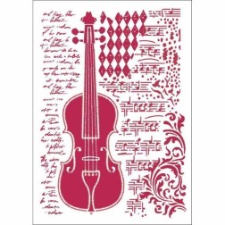 Stencil Violin música KSG425 Stamperia | L'aura Bella