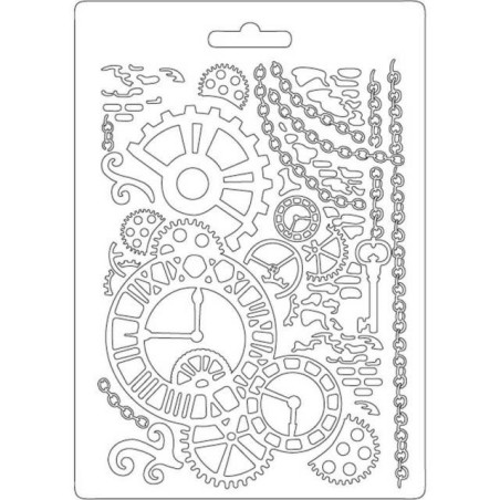 Molde Soft A5 Reloj y mecanismos Stamperia Mix media | L'aura Bella