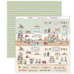 Papel Scrap Dayka SCP-286 taller Noel con juguetes | L'aura Bella