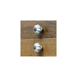 Pomo cerámico lino antiguo 2,5 cm. Pack de dos  | L'aura Bella