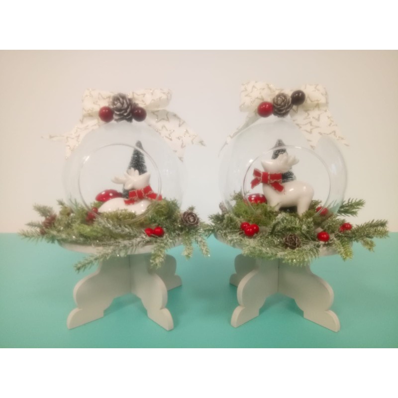 kit navidad dayka. 2 bolas de cristal renos completo | L' aura Bella