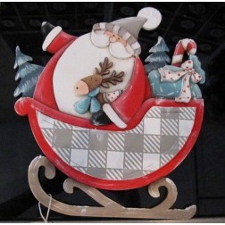 navidad dayka  549. Papá Noel trineo. madera | L' aura Bella