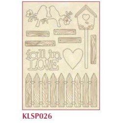 siluetas de madera Stamperia. KLSP026 Fall in love| L' aura Bella