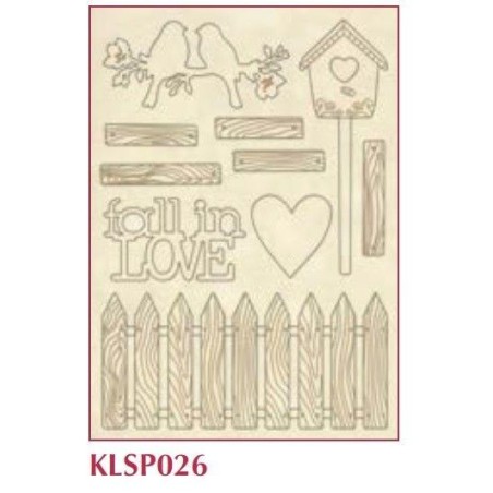 siluetas de madera Stamperia. KLSP026 Fall in love| L' aura Bella