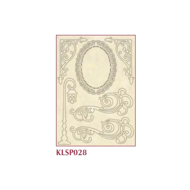 siluetas madera Stamperia. KLSP028 street lamp corners| L' aura Bella