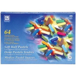 Caja de pasteles suaves Soft pastels de 64 colores más blanco y negro
