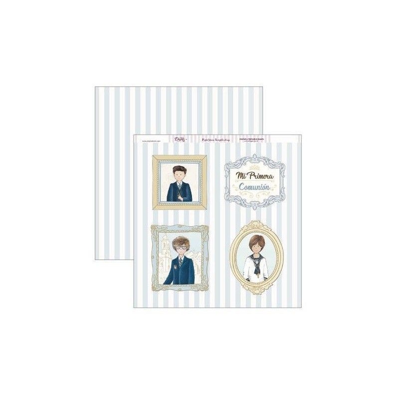 Papel Scrap Dayka SCP-307 Cuadros niños de 1 Comunión  | L'aura Bella