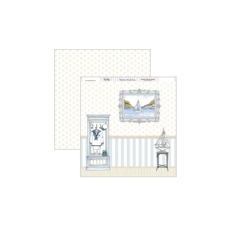 Papel Scrap Dayka SCP-308 Vestido de marinero colgado  | L'aura Bella