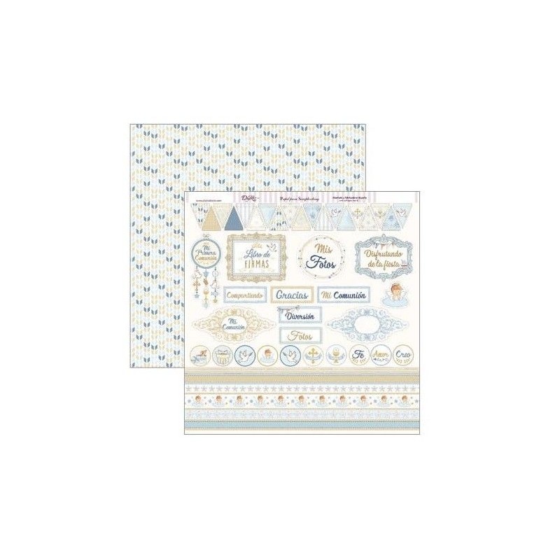 Papel Scrap Dayka SCP-311 banderines, cenefas, frases | L'aura Bella