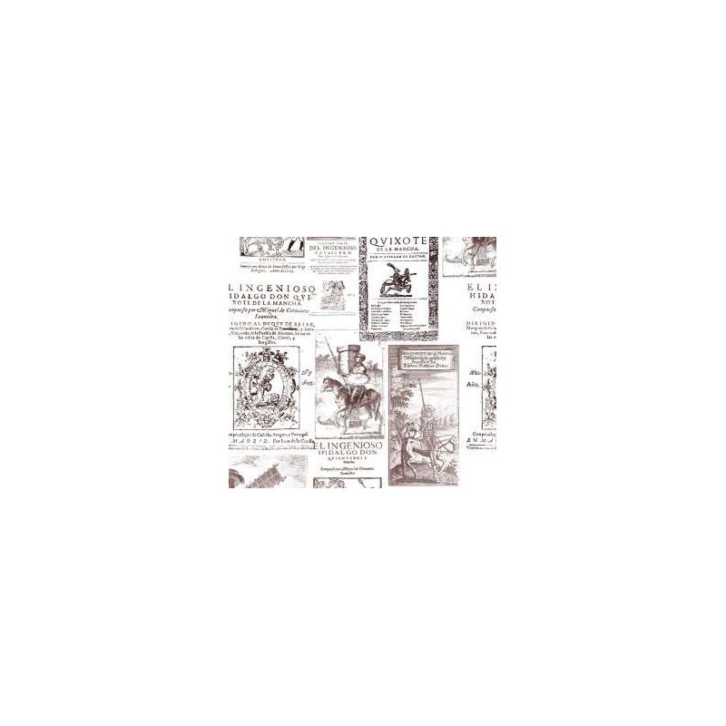 Papel encuadernación el Quijote, dibujos antiguos | L'aura Bella