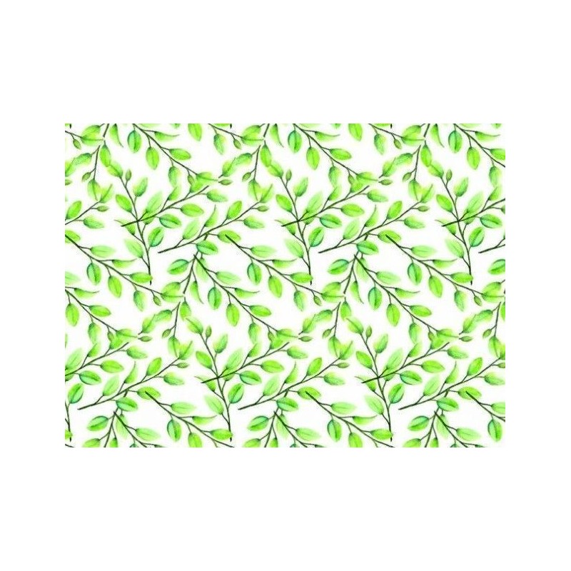 Papel entelado encuadernacion, cartonaje. Green Leaves | L'aura Bella