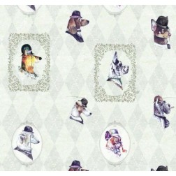 Papel entelado encuadernacion cartonaje Gentleman Dogs | L'aura Bella