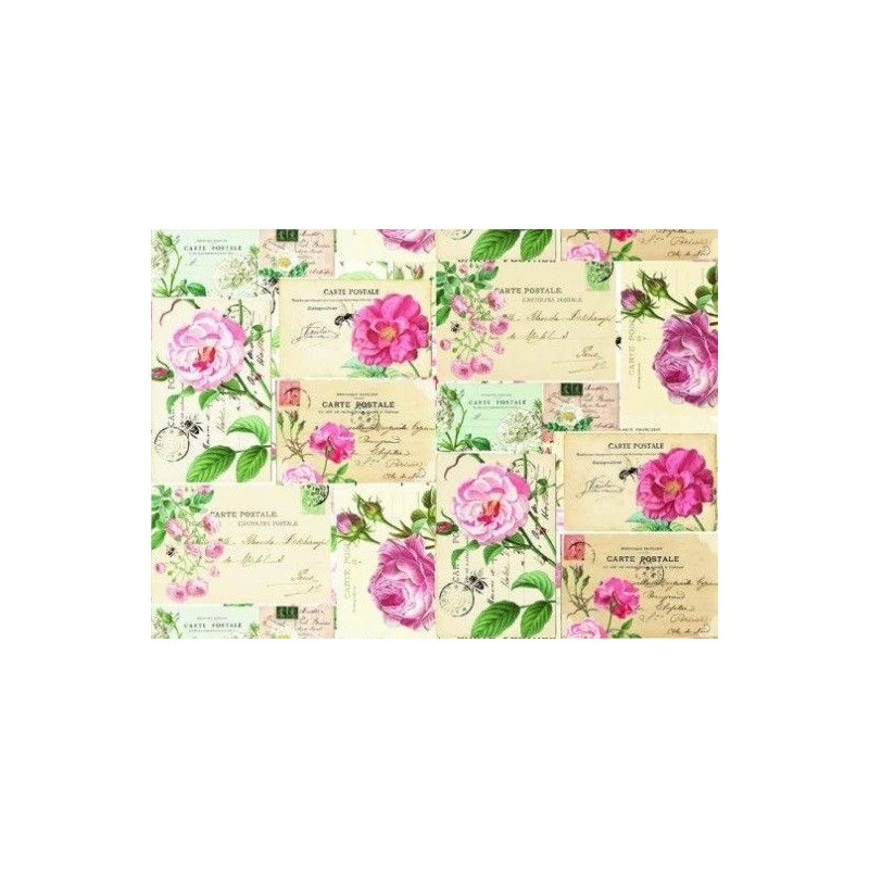 Papel entelado encuadernar cartonaje. Flower Postcard | L'aura Bella