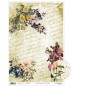 Papel cartonaje. PFY. Romantic Birds & Flowers. 32 x 48,3 cm