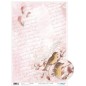 Papel cartonaje. PFY. Romantic Birds & Feathers. 32 x 48,3 cm