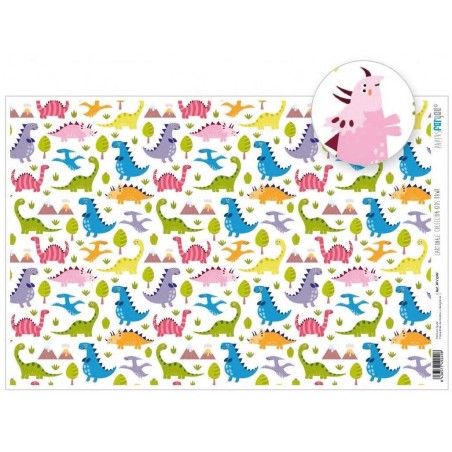 Papel cartonaje. PFY. Kids Rawr. 32 x 48,3 cm