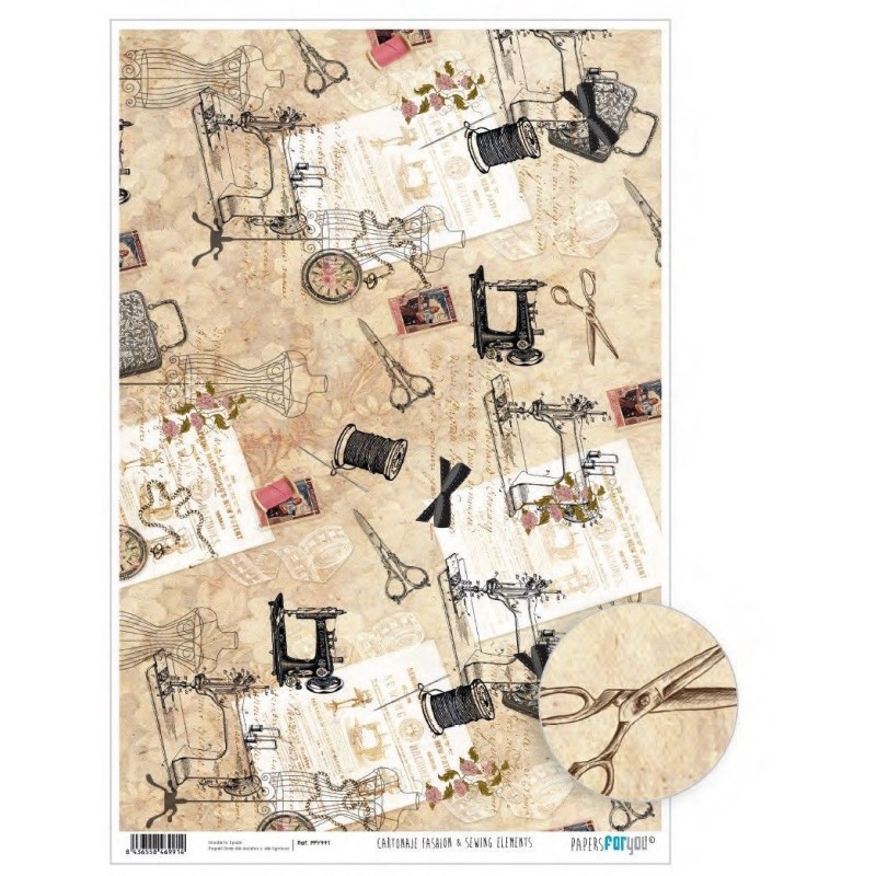 Papel cartonaje encuadernacion Fashion Sewing Elements | L'aura Bella