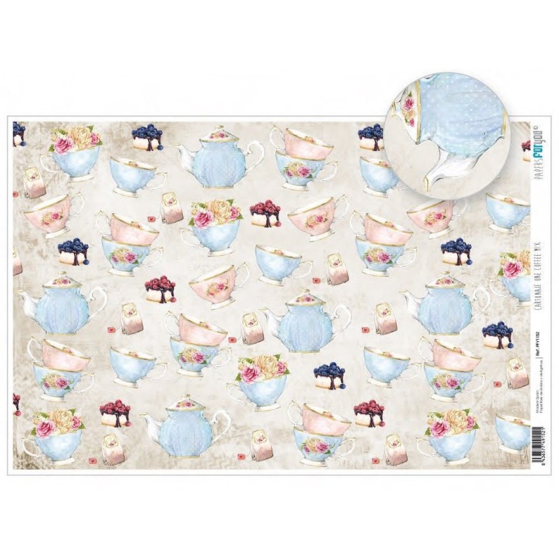 Papel cartonaje, encuadernacion. One Coffee. PFY | L'aura Bella