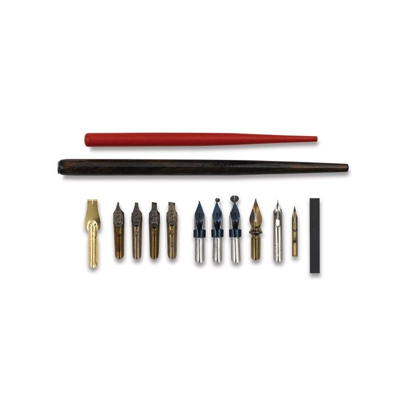 student artist set. Plumillas, nibs Manuscript Leonardt | L'aura Bella