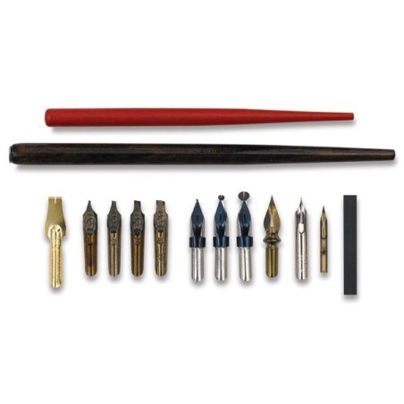 student artist set. Plumillas, nibs Manuscript Leonardt | L'aura Bella