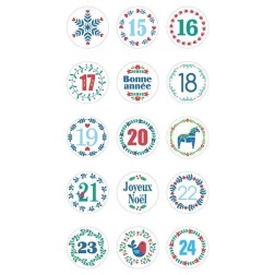 pegatinas para calendario de adviento. folk 11004831 | L'aura Bella