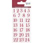 Pegatinas de números para calendario de Adviento.