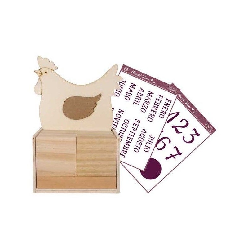 Kit DIY Calendario Perpetuo gallina. Dayka 764 | L'aura Bella