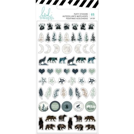 Puffy stickers, pegatinas Wolf pack Heidi Swapp. 314699 | L'aura Bella
