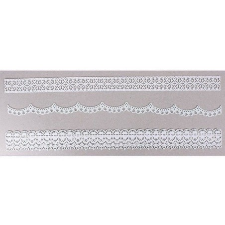 Molde de silicona flexible 3 cenefas. 39,7 x 12 cm