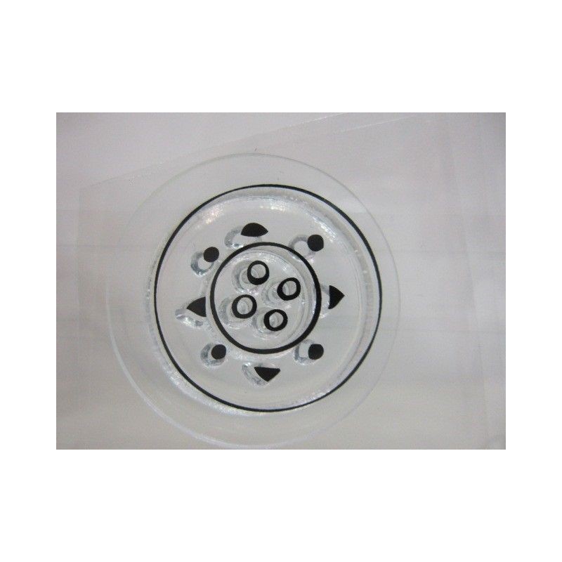 Sello acrílico con diseño de botón, modelo 6, Scrap | L'aura Bella