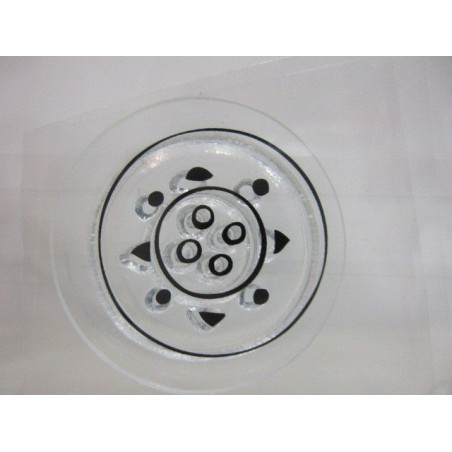 Sello acrílico con diseño de botón, modelo 6, Scrap | L'aura Bella