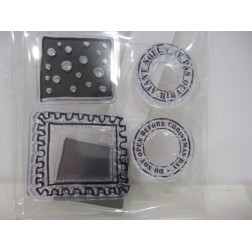 Sellos acrílicos con diseño de marcos y sellos navideños | L'aura Bella