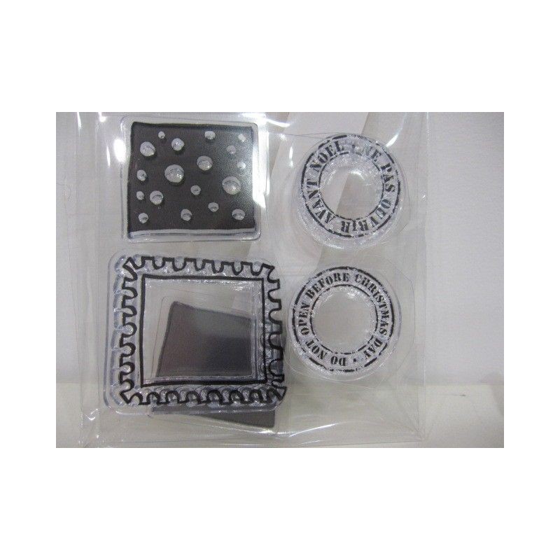 Sellos acrílicos con diseño de marcos y sellos navideños | L'aura Bella