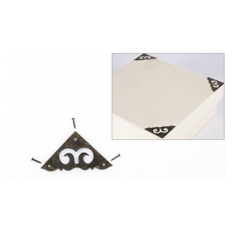 Esquina metálica decorativa con voluta 90050 | L'aura Bella