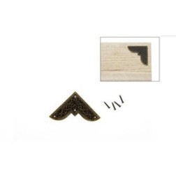 Esquina metálica decorativa con flor 90495 | L'aura Bella