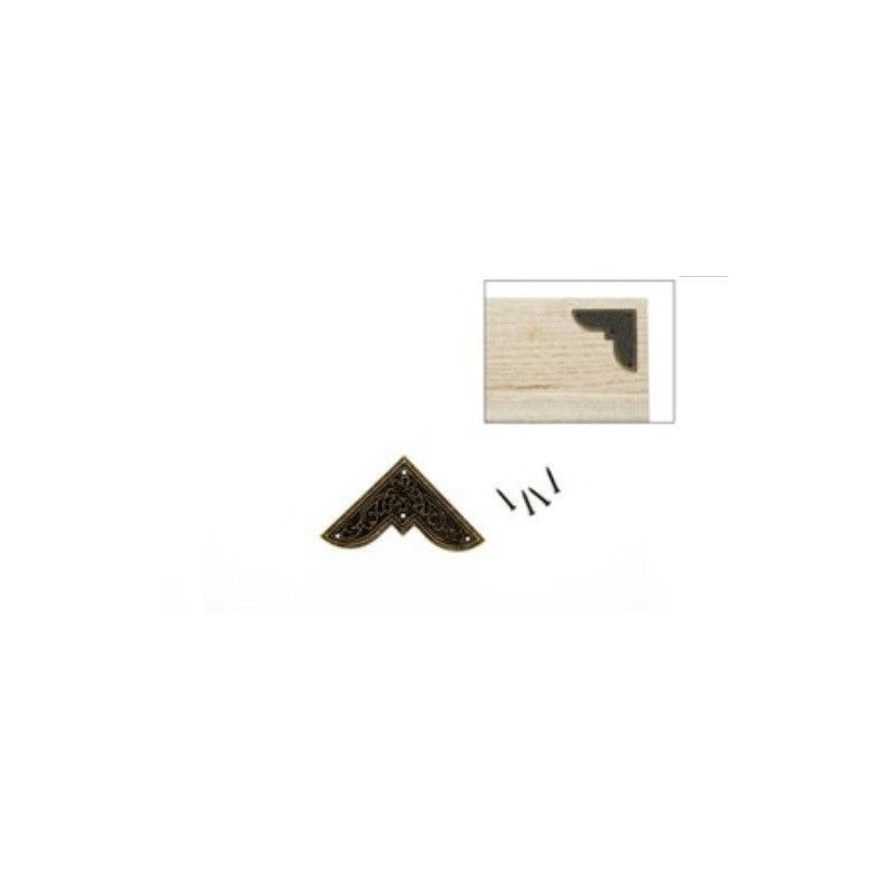 Esquina metálica decorativa con flor 90495 | L'aura Bella