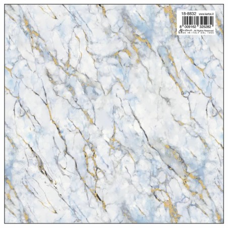 Mármol Carrara. Kartos Gold. 70x100 cm. Papel para encuadernación