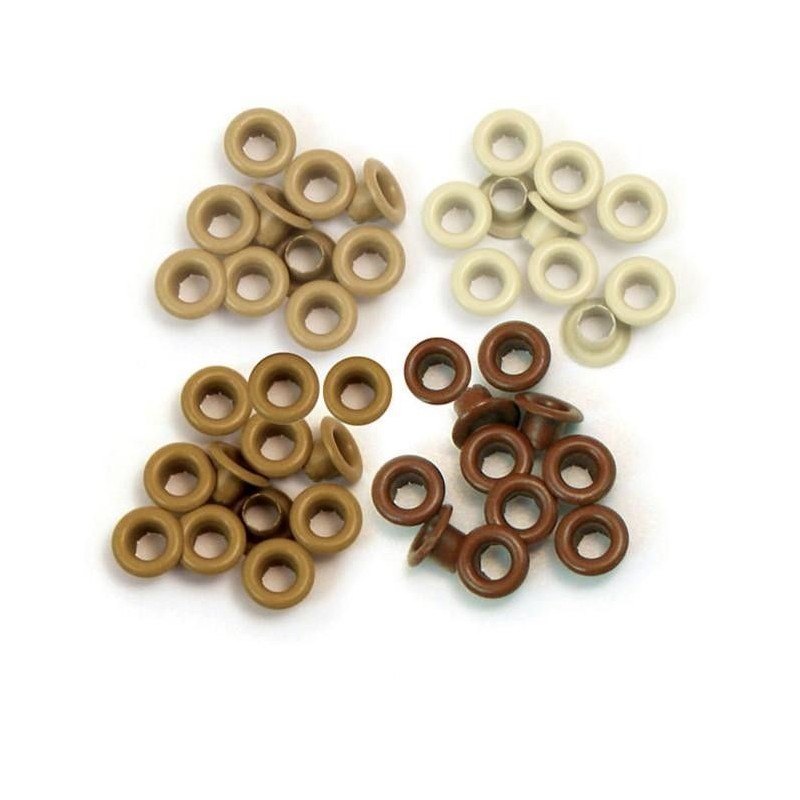 Eyelets. Ojales. Marrones. 60 pzs. We R Memory Keepers| L'aura Bella