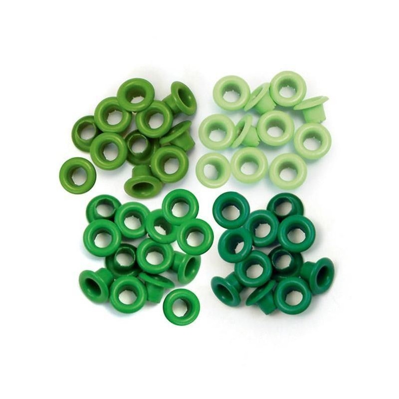 Eyelets. Ojales. Verdes. 60 pzs. We R Memory Keepers| L'aura Bella
