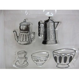 Sellos. cafeteras, tazas y boles.