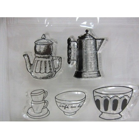 cafeteras, tazas y boles